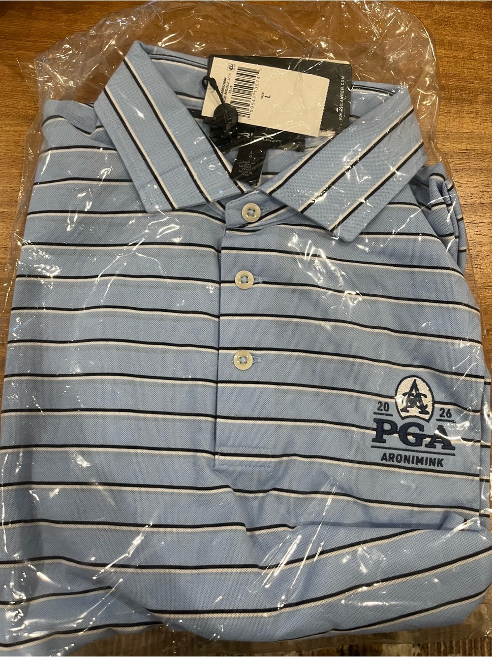 2026 PGA Championship Light Blue RLX Striped Golf Polo NWT
